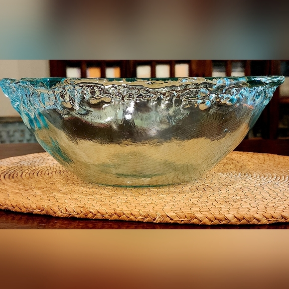 Aqua Green Recycled Glass Bowl - Picture 2 of 8